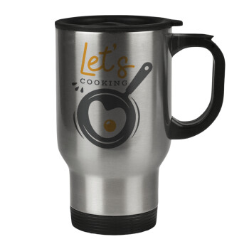Let's cooking, Stainless steel travel mug with lid, double wall 450ml