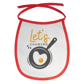 Let's cooking, Σαλιάρα μωρού αλέκιαστη με κορδόνι Κόκκινη