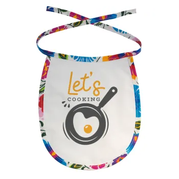 Let's cooking, Σαλιάρα μωρού αλέκιαστη με κορδόνι Χρωματιστή