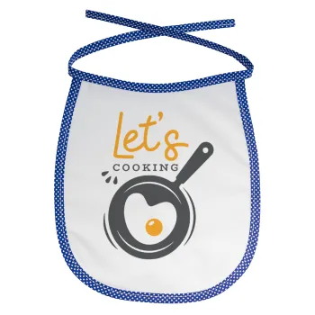 Let's cooking, Σαλιάρα μωρού αλέκιαστη με κορδόνι Μπλε