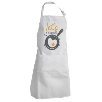 Let's cooking, Ποδιά Σεφ Ολόσωμη Ενήλικων (με ρυθμιστικά και 2 τσέπες)