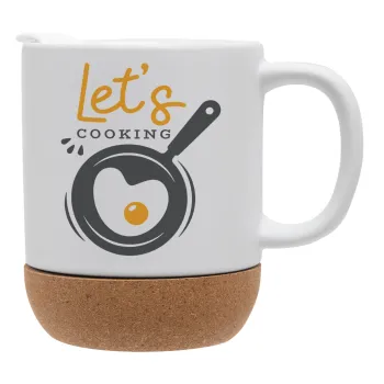 Let's cooking, Ceramic coffee mug Cork (MAT), 330ml