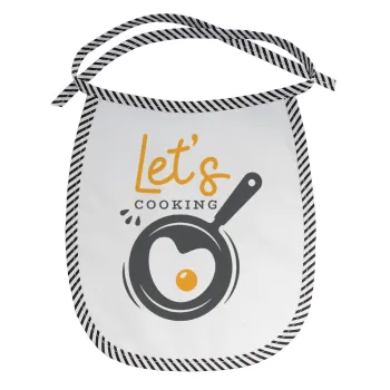 Let's cooking, Σαλιάρα μωρού αλέκιαστη με κορδόνι Μαύρη