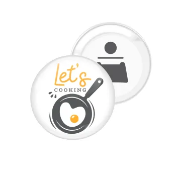 Let's cooking, Μαγνητάκι και ανοιχτήρι μπύρας στρογγυλό διάστασης 5,9cm