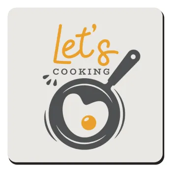 Let's cooking, Τετράγωνο μαγνητάκι ξύλινο 9x9cm