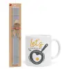 Easter Set, Ceramic Cup (330ml) & Easter aromatic flat candle (30cm) (GRAY)
