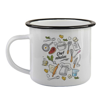 Chef με όνομα, Κούπα εμαγιέ με μαύρο χείλος 360ml