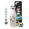 Soccer Metal mug thermos, double wall, 550ml