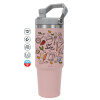 Pink color, 890ml (30oz) stainless Steel Tumbler with Handle