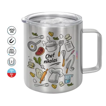 Chef με όνομα, Mug Stainless steel double wall 300ml