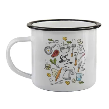 Chef με όνομα, Κούπα εμαγιέ με μαύρο χείλος 360ml