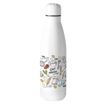 Chef με όνομα, Μεταλλικό παγούρι θερμός (Stainless steel), 500ml