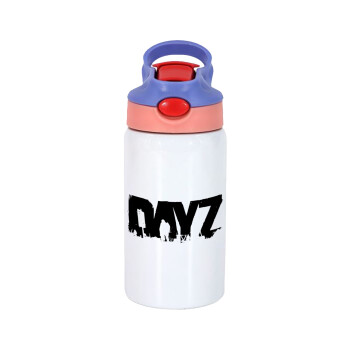 DayZ, Children's hot water bottle, stainless steel, with safety straw, pink/purple (350ml)