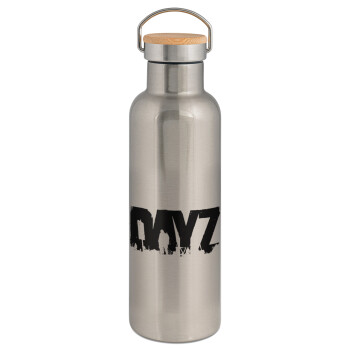 DayZ, Stainless steel Silver with wooden lid (bamboo), double wall, 750ml