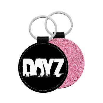 DayZ, Μπρελόκ Δερματίνη, στρογγυλό ΡΟΖ (5cm)