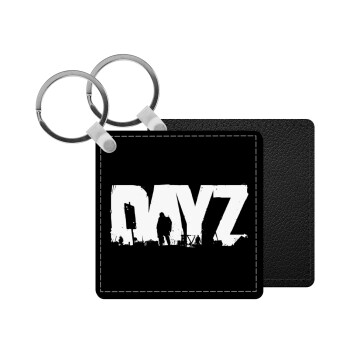 DayZ, Μπρελόκ Δερματίνη, τετράγωνο ΜΑΥΡΟ (5x5cm)