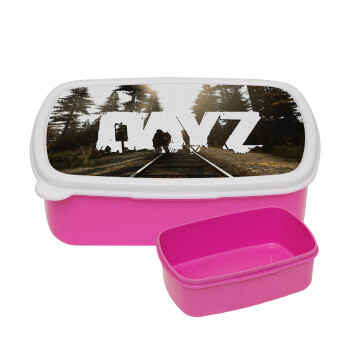 DayZ, ΡΟΖ παιδικό δοχείο φαγητού (lunchbox) πλαστικό (BPA-FREE) Lunch Βox M18 x Π13 x Υ6cm