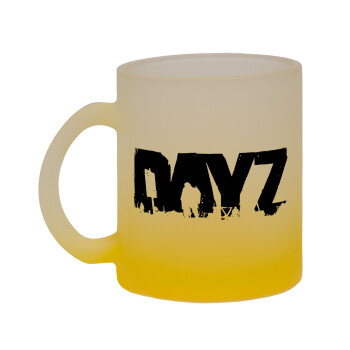 DayZ, Κούπα γυάλινη δίχρωμη με βάση το κίτρινο ματ, 330ml