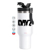 Mega Stainless steel Tumbler with lid, double wall 1,2L