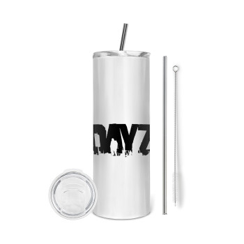 DayZ, Eco friendly ποτήρι θερμό (tumbler) από ανοξείδωτο ατσάλι 600ml, με μεταλλικό καλαμάκι & βούρτσα καθαρισμού