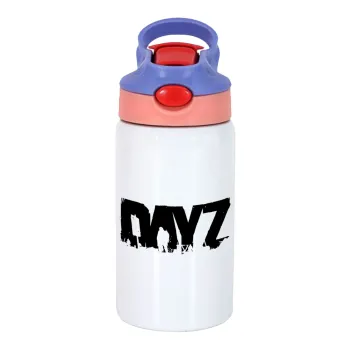 DayZ, Παιδικό παγούρι θερμό, ανοξείδωτο, με καλαμάκι ασφαλείας, ροζ/μωβ (350ml)