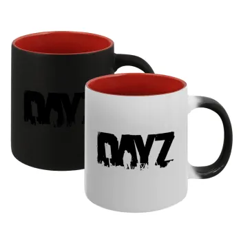 DayZ, Κούπα Μαγική εσωτερικό κόκκινο, κεραμική, 330ml που αλλάζει χρώμα με το ζεστό ρόφημα