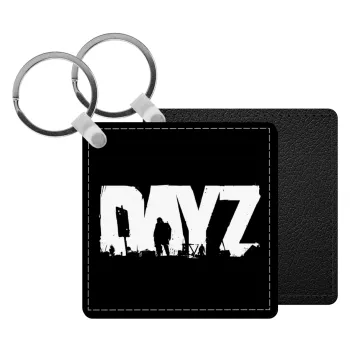 DayZ, Μπρελόκ Δερματίνη, τετράγωνο ΜΑΥΡΟ (5x5cm)