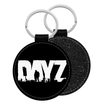 DayZ, Μπρελόκ Δερματίνη, στρογγυλό ΜΑΥΡΟ (5cm)