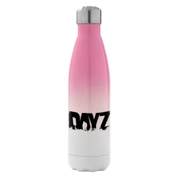 DayZ, Metal mug thermos Pink/White (Stainless steel), double wall, 500ml