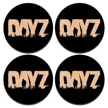 DayZ, ΣΕΤ x4 Σουβέρ ξύλινα στρογγυλά plywood (9cm)