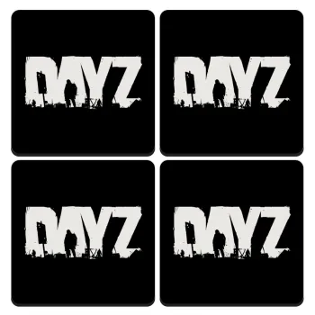 DayZ, ΣΕΤ 4 Σουβέρ ξύλινα τετράγωνα (9cm)