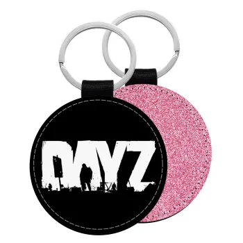 DayZ, Μπρελόκ Δερματίνη, στρογγυλό ΡΟΖ (5cm)