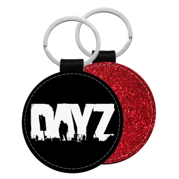 DayZ, Μπρελόκ Δερματίνη, στρογγυλό ΚΟΚΚΙΝΟ (5cm)