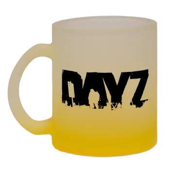 DayZ, Κούπα γυάλινη δίχρωμη με βάση το κίτρινο ματ, 330ml