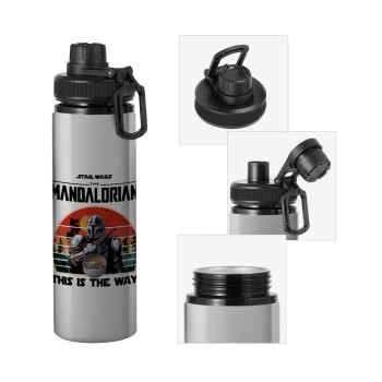 Mandalorian, Metallic water bottle with safety cap, 850ml aluminum