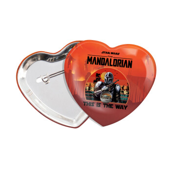 Mandalorian, Κονκάρδα παραμάνα καρδιά (57x52mm)
