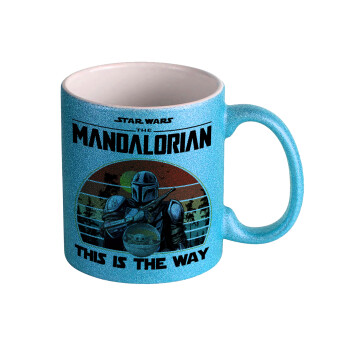 Mandalorian, Κούπα Σιέλ Glitter που γυαλίζει, κεραμική, 330ml