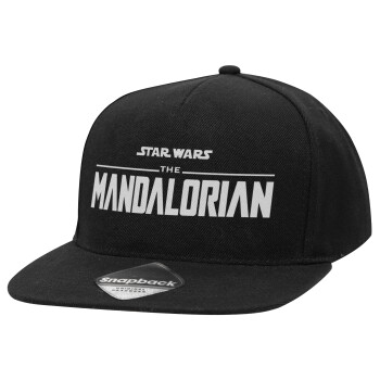 Mandalorian, Καπέλο Ενηλίκων Flat Snapback Μαύρο, (POLYESTER, ΕΝΗΛΙΚΩΝ, UNISEX, ONE SIZE)