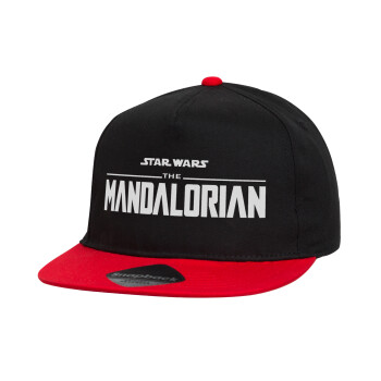 Mandalorian, Καπέλο παιδικό snapback, 100% Βαμβακερό, Μαύρο/Κόκκινο