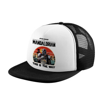 Mandalorian, Καπέλο Soft Trucker με Δίχτυ Black/White 