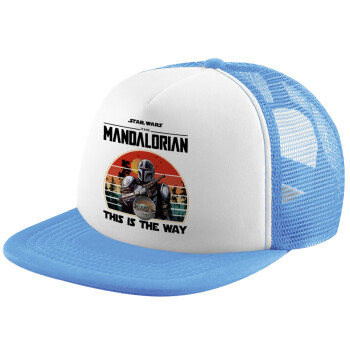Mandalorian, Καπέλο Soft Trucker με Δίχτυ Γαλάζιο/Λευκό
