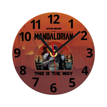 Mandalorian, Ρολόι τοίχου γυάλινο (20cm)