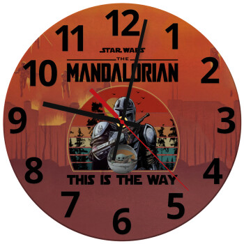 Mandalorian, Ρολόι τοίχου γυάλινο (30cm)