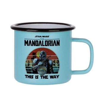 Mandalorian, Κούπα Μεταλλική εμαγιέ ΜΑΤ σιέλ 360ml