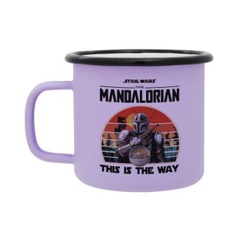 Mandalorian, Κούπα Μεταλλική εμαγιέ ΜΑΤ Light Pastel Purple 360ml