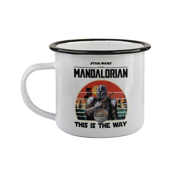 Mandalorian, Κούπα εμαγιέ με μαύρο χείλος 360ml