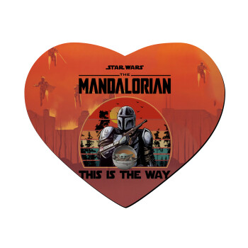 Mandalorian, Mousepad καρδιά 23x20cm
