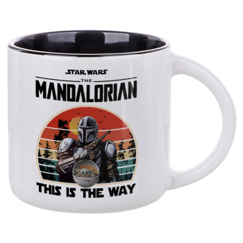 Mandalorian, Κούπα κεραμική 400ml Λευκή/Μαύρη