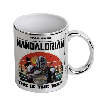 Mandalorian, Mug ceramic, silver mirror, 330ml