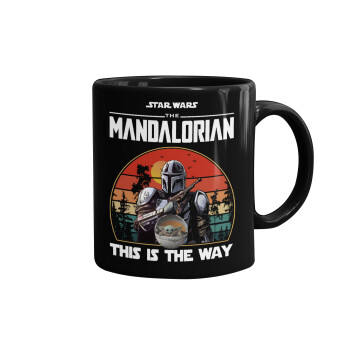 Mandalorian, Κούπα Μαύρη, κεραμική, 330ml